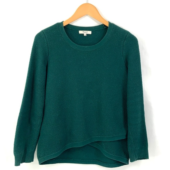 ♻️DONATED♻️ MADEWELL Long Sleeve Sweater Small Hunter Green Pullover G30 - Picture 2 of 6